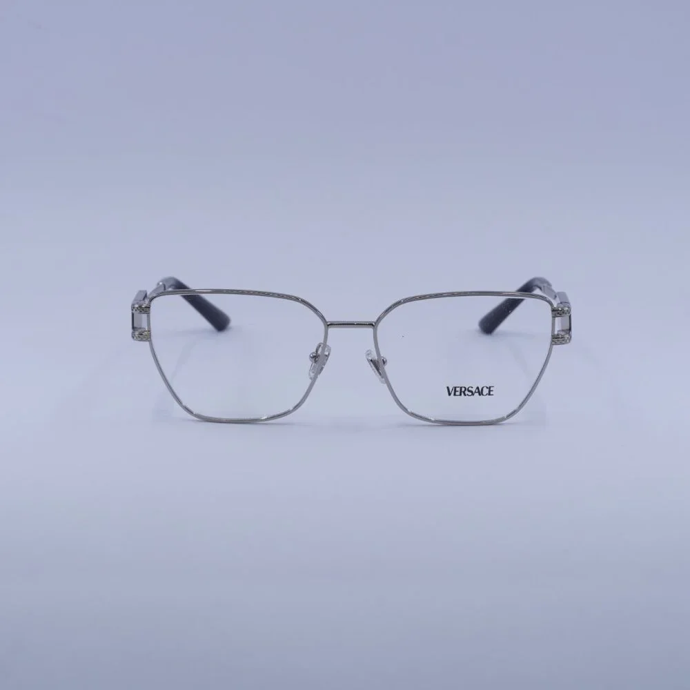 Versace VE1301 1000 Eyeglasses Silver 57mm Cat Eye Frame